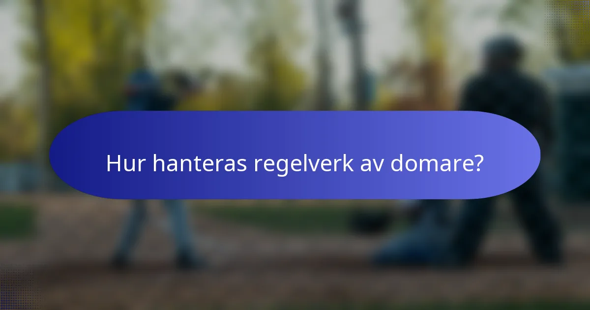 Hur hanteras regelverk av domare?